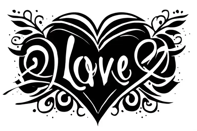 Husband's Signature With Our Anniversary Date And Something Symbolic For Love