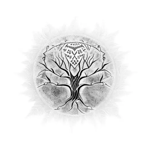 Tree Of Life With Ravens