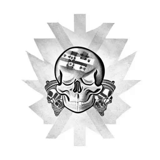 Skull And Crossbone With The British Flag