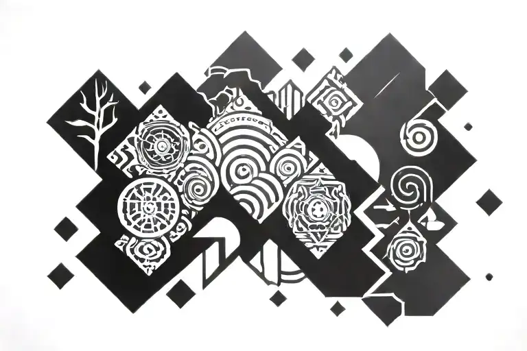 Pattern Travel Themed