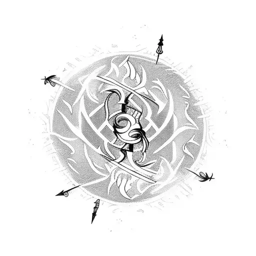 A Firepoi Artist With Swirling Flames Forming A Music Staff