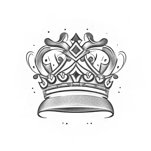 Coffee Cup With A Logo Of A King's Crown On The Side