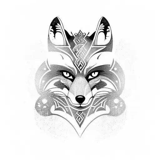 Viking Themed Fox With Cybersigilsm