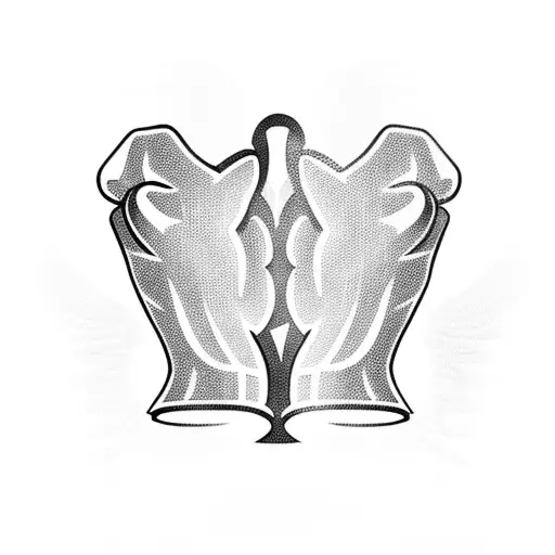 Boxing Gloves With Angel Wings