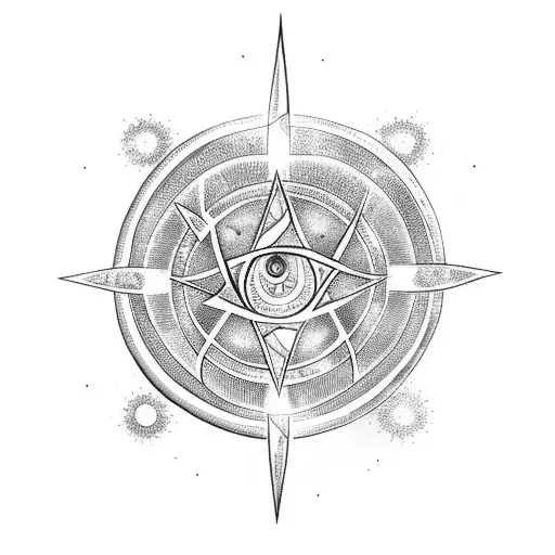 Hecate In Front Of The World Tree With Torches At The Bottom