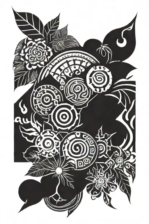 Tattoo With The Four Elements In Nature