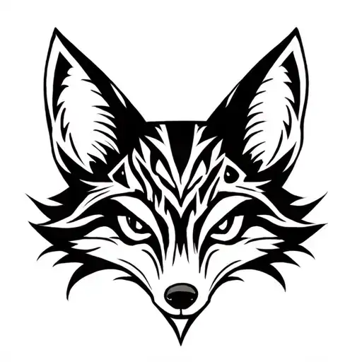 Mischievous Fox Head Dark Creepy