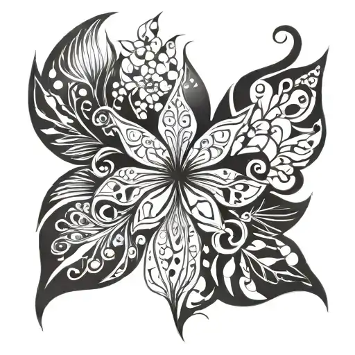 Wildflower Wird Face Outline