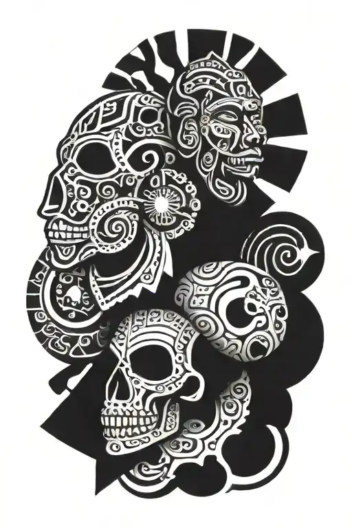 Tribal Mexican Mixed With Tribal African Arm Sleeve