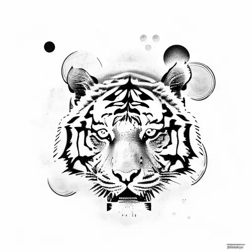 Tiger In The Style Of Polynesia