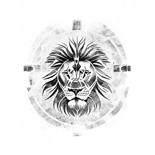 Forearm Tattoo Of Greek Gods With Lion