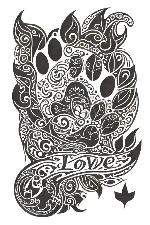 Dog Paw Love You To The Moon