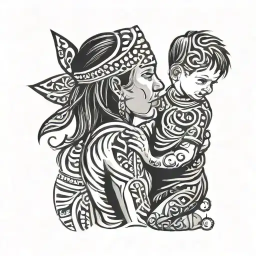 Girl Child An Father Son