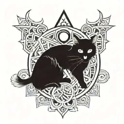 Half Majestic Ragdoll Cat Half Baphomet Satanic Blend