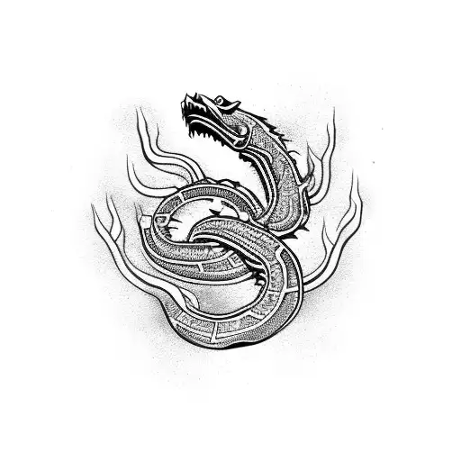 Twin-head Sea Serpent With Water Arm Sleeve