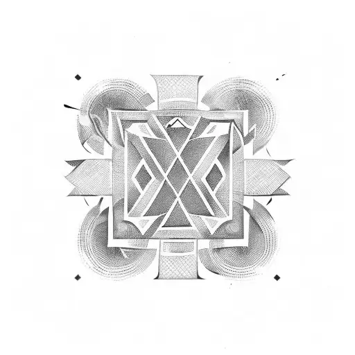 Unalome Symbol With Adjoining Triangle