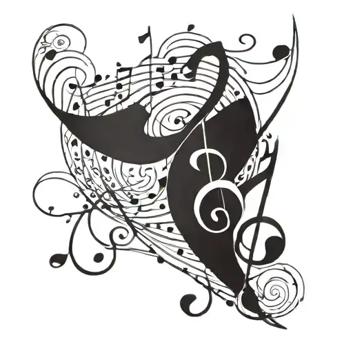 Music Notes Intertwined