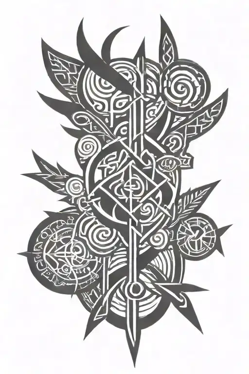 Nordic Runes Intertwined