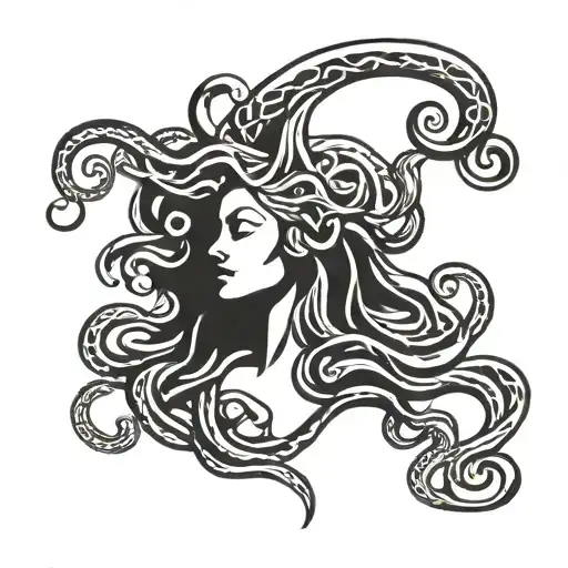 Medusa Holding The Head