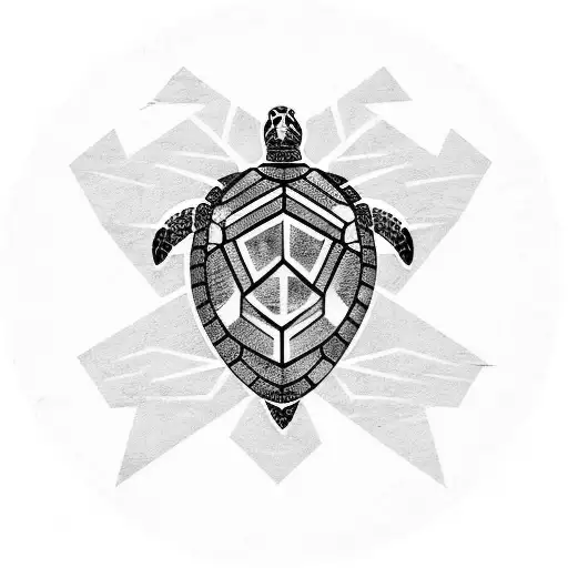 Turtle With Runes On The Shell