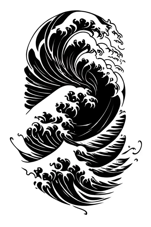 Ocean Wave Merging With Greek Ley