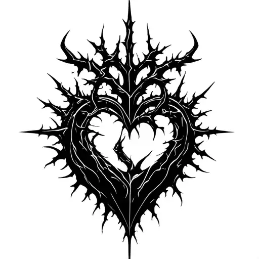 Cyber Sigil Heart And Thorns