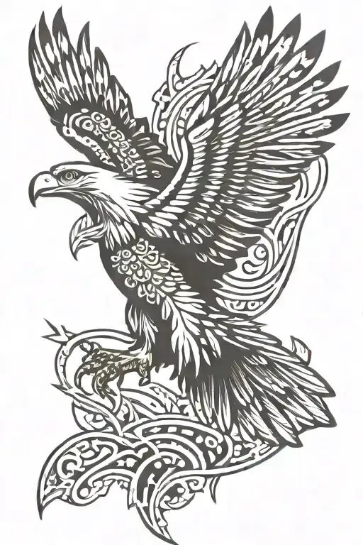 Soaring Eagle Tattoo Design