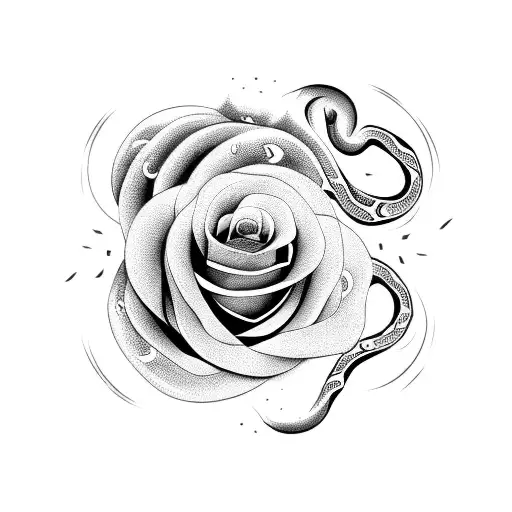 Snake With Roses