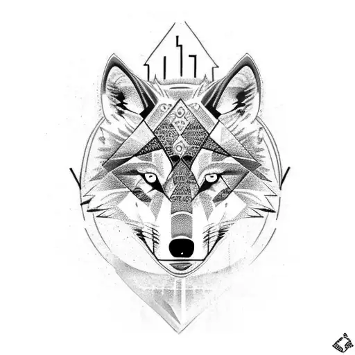 A Tattoo Of A Wolf