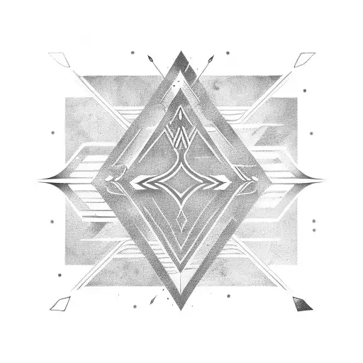 Arrow With Lines Diagonally Through It Cybersigil