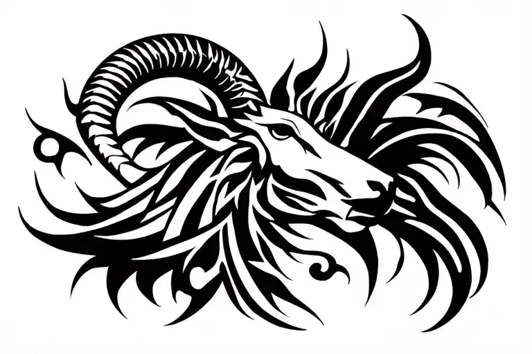 Tribal Tattoo Capricorn