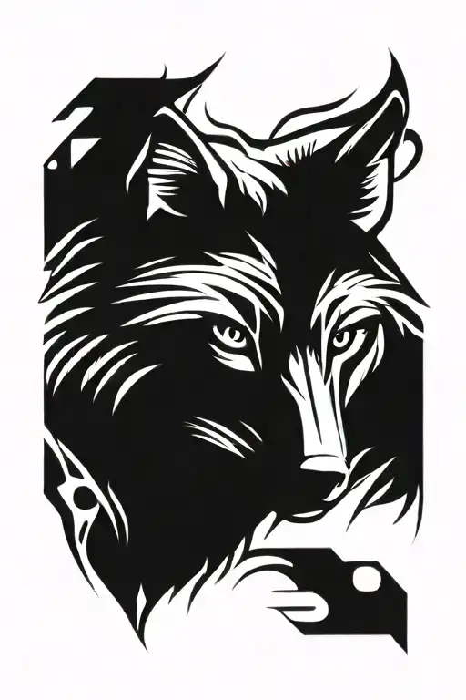 Wolf Looking Straight