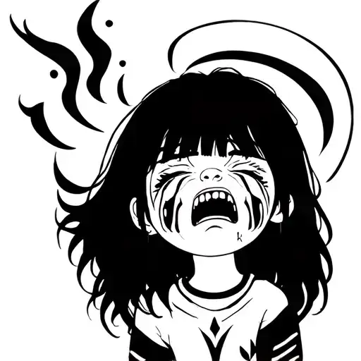 Big Boy Emo Girl Crying