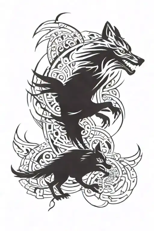 Shitty Wolf And Raven