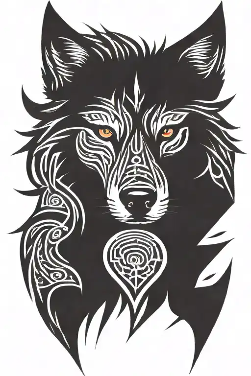 Wolf Looking Straight