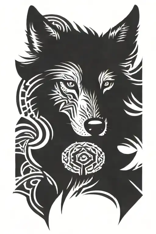 Wolf Looking Straight