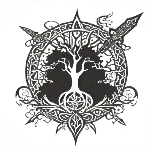 Yggdrasil With Sword
