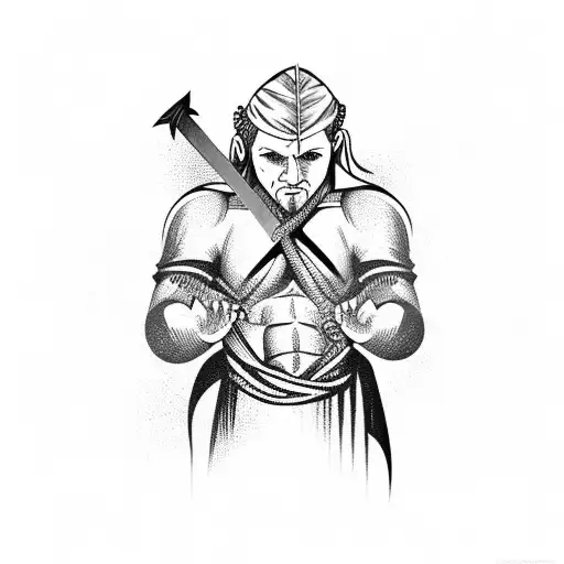 Northman With Sword And Runes