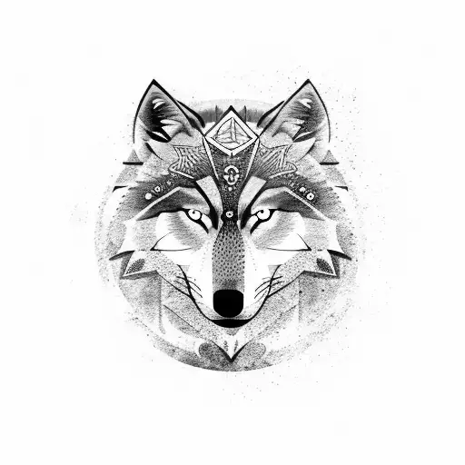 Half Wolf And Half Compass