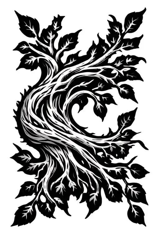 Vine Leaves Roots Trees