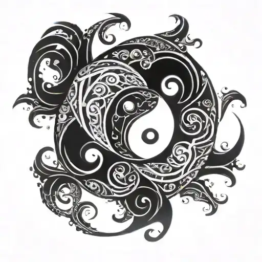 Yin Yang As Center Of Spiral Galaxy