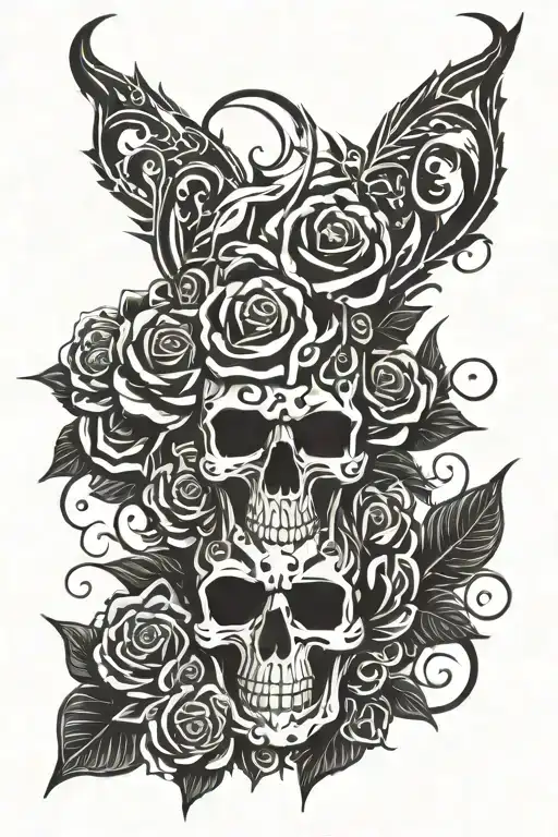 Skull And Roses