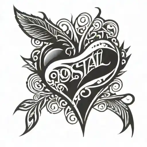 Heart With Word Postal