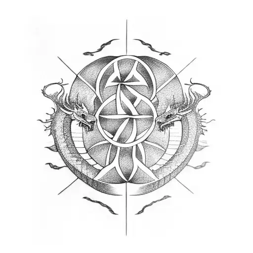 Yggdrasil And Dragon