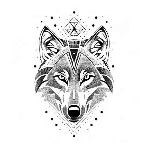 Wolf Head Thick Lines