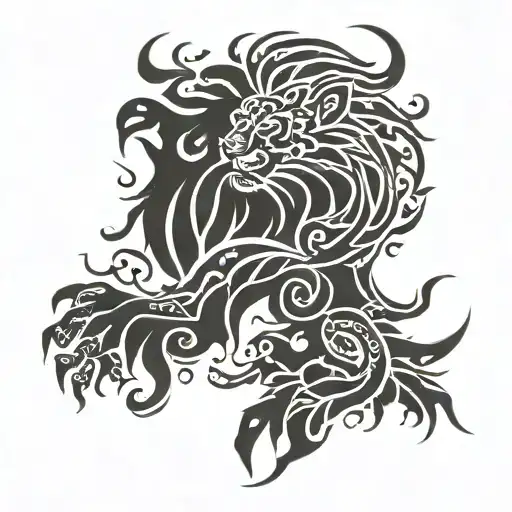 Scotish Lion Its Claw Clawing Through Scotland Map