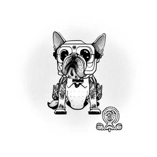 Cute Dog Sitting In A Living Room