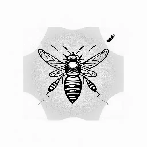 A Circuit Board Pattern With A Bee With Musical Note Antennae