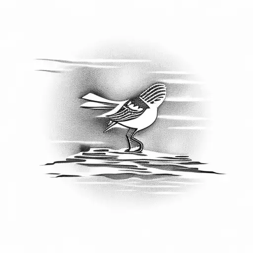 Bird On Cliff Overlooking Water