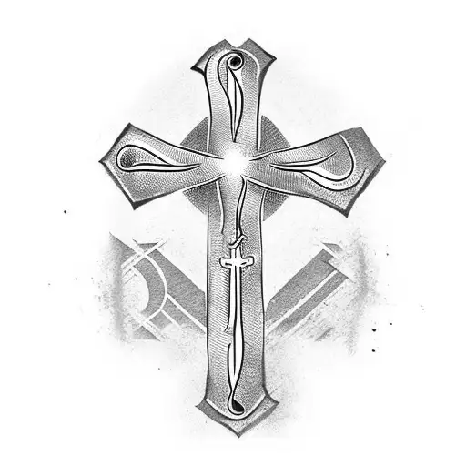 Christian Cross With Scripture